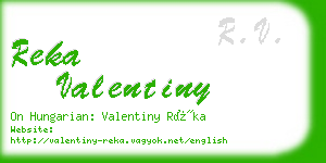 reka valentiny business card